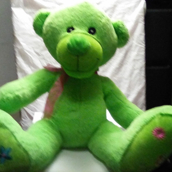 Big Green Spring/Easter Bear stuffed plush - Picture 2 of 6